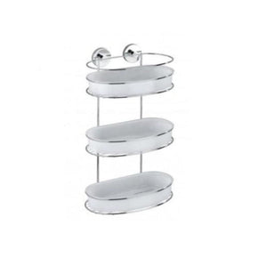 Wenko Bathroom WENKO - Vacuum-Loc 3-Tier Wall Rack Milazzo - No Drilling Required. (4723118735449)