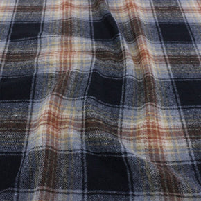 WINTER FABRIC Dress Fabrics Woollen Check Fabric Iceland Black 140cm (7278274281561)
