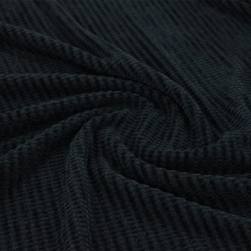 WINTER KNITS Dress Fabrics Black Chenille Stripe Fabric 150 cm (4684859310169)