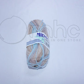 WOOL habby Baby Blue/Beige Mirage 4ply Print Acrylic Wool 25g (2061662224473)