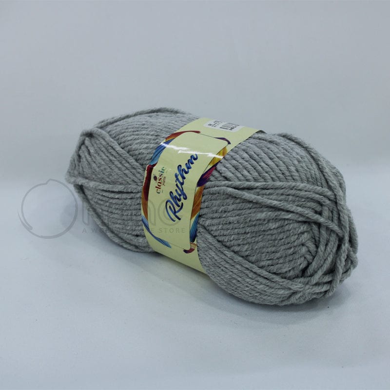 WOOL habby Grey Rhythm Wool 100g (7228513321049)