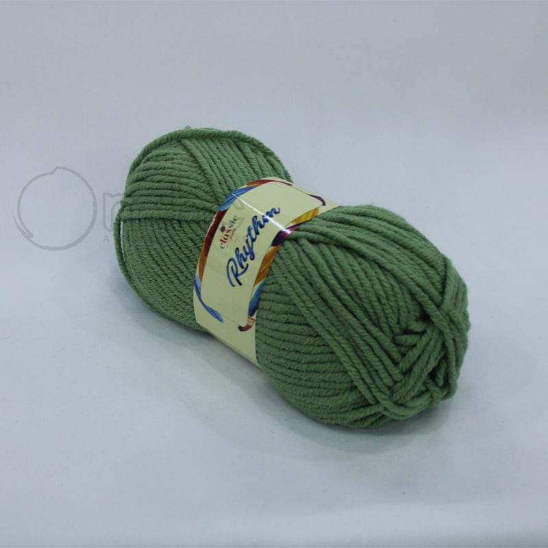 WOOL habby Olive Green Rhythm Wool 100g (7228513321049)