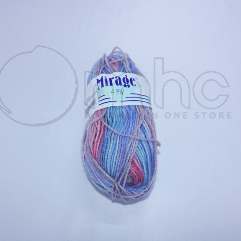 WOOL habby Sky Blue/Pink Mirage 4ply Print Acrylic Wool 25g (2061662224473)