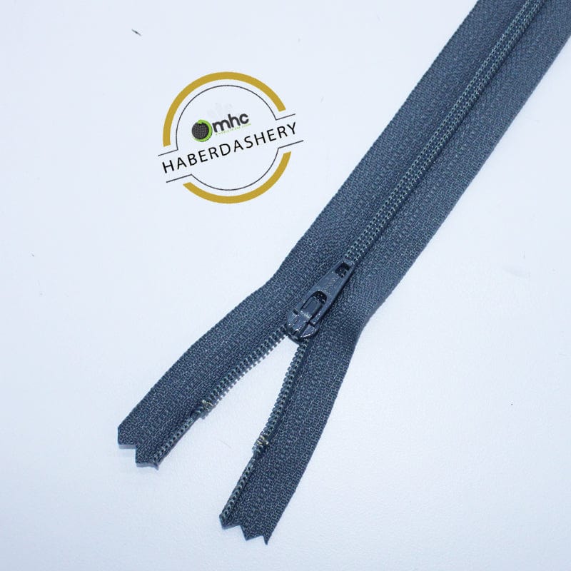 YKK ZIPS Habby Dark Grey Ykk Nylon Zips 45cm (7007982747737)
