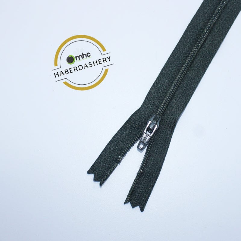 YKK ZIPS Habby Dark Olive Ykk Nylon Zips 45cm (7007982747737)