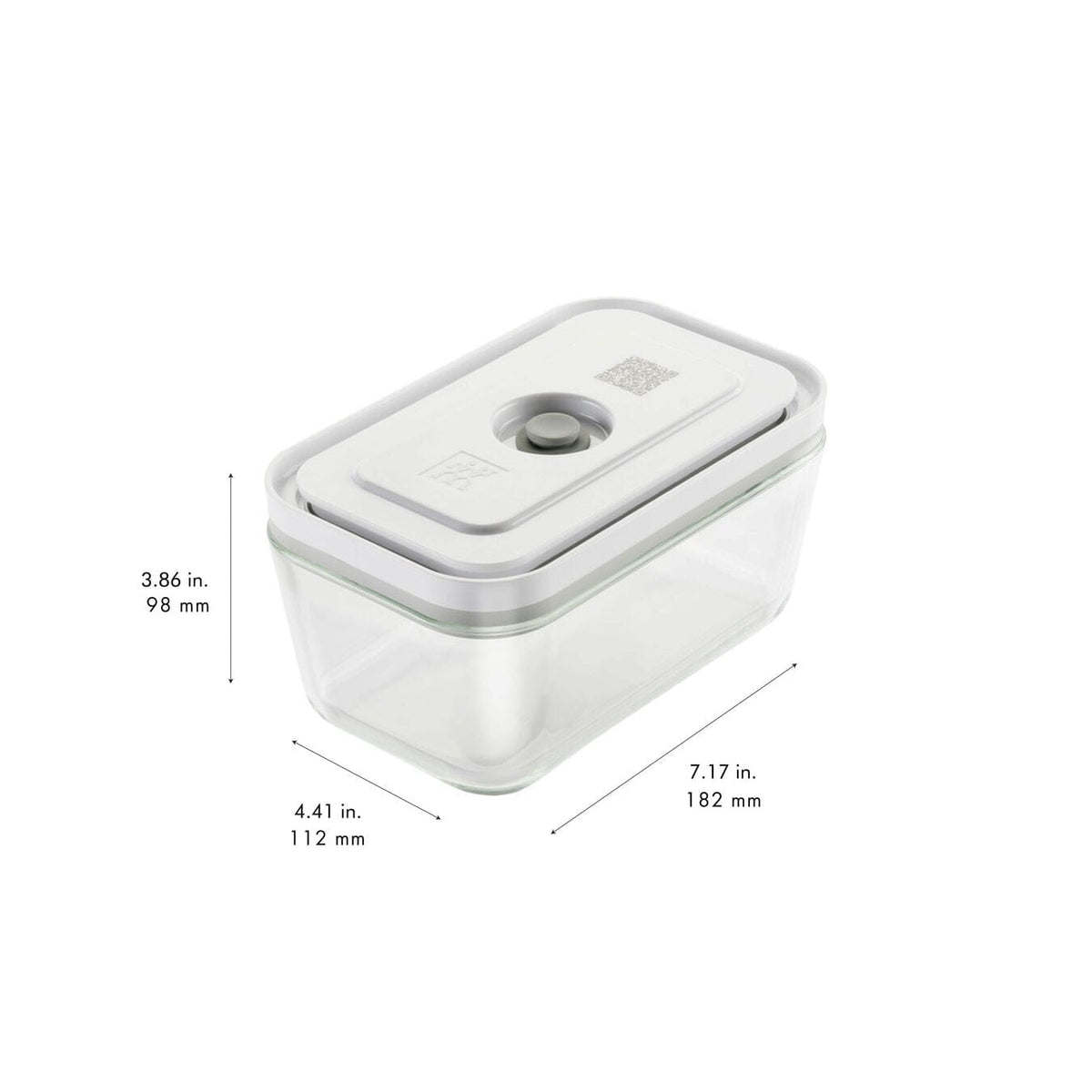 Zwilling Dish Glass Zwilling Fresh & Save Vacuum Glass Container Large Gray Lid 2 Litre (7042258829401)