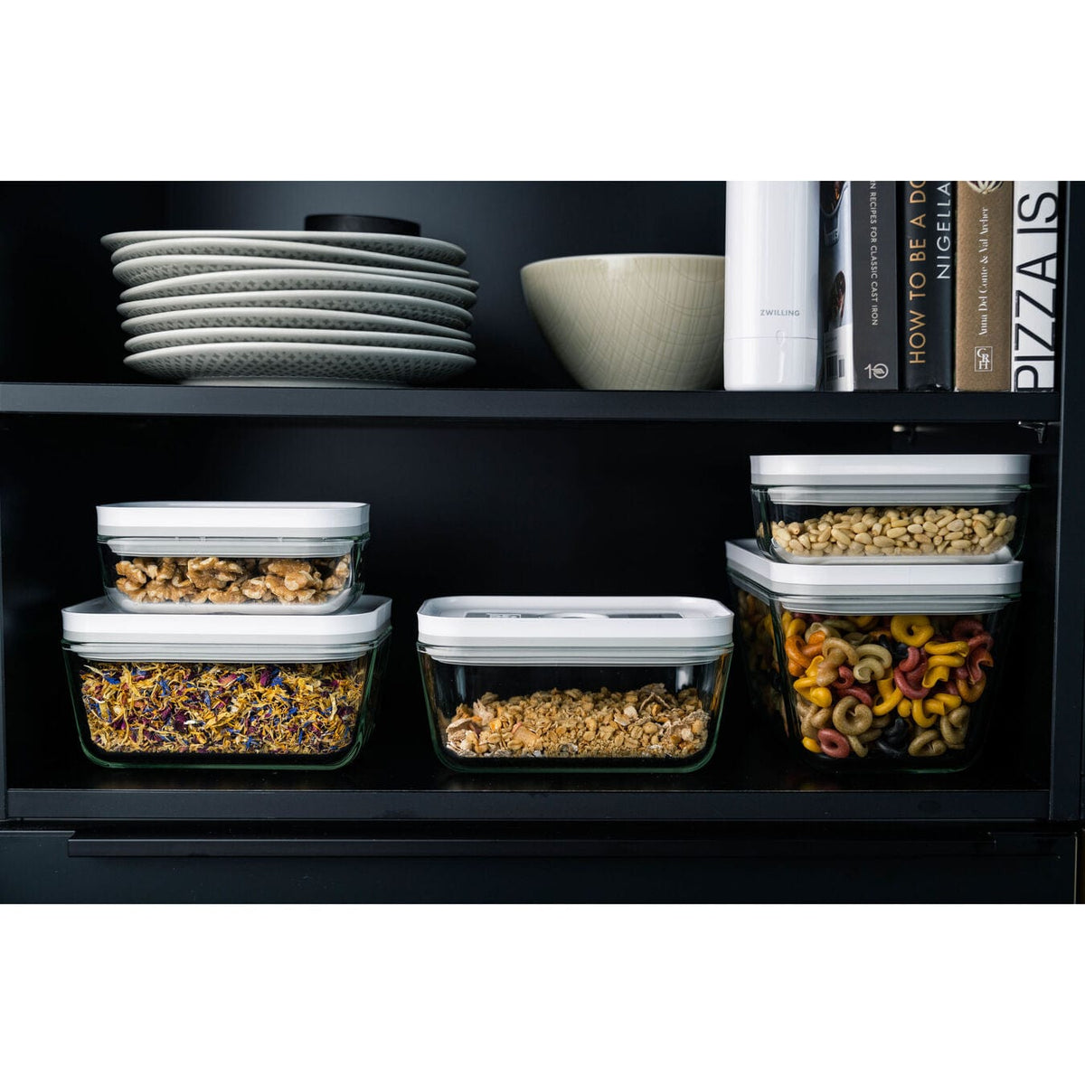 Zwilling Dish Glass Zwilling Fresh & Save Vacuum Glass Container Medium Gray Lid (7042245984345)