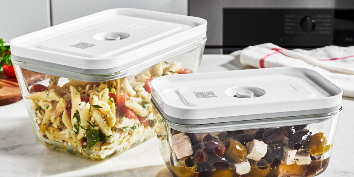Zwilling Dish Glass Zwilling Fresh & Save Vacuum Glass Container Medium Gray Lid (7042245984345)