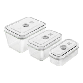 Zwilling Dish Glass Zwilling Fresh & Save Vacuum Glass Container Set Gray Lid 3 Piece (7042126807129)