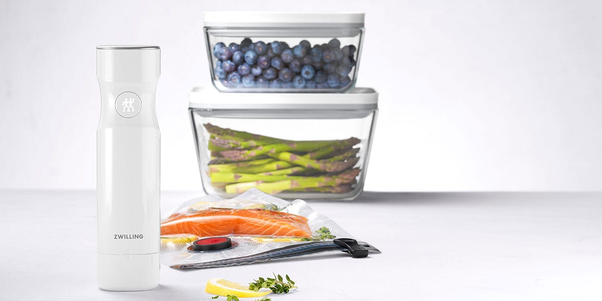 Zwilling Dish Glass Zwilling Fresh & Save Vacuum Starter Pack Borosilicate Glass 7 Piece White (7042284748889)